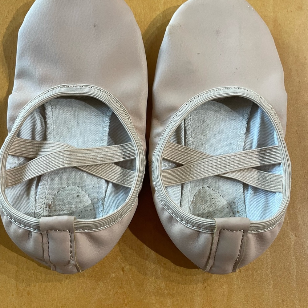 Kids Ballet Slippers in Cream Pink